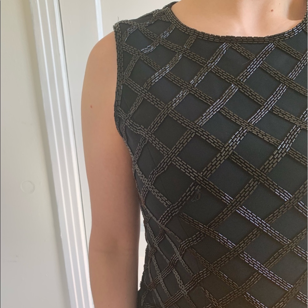 Vintage Cross Hatch Beaded Fitted Tank - Picture 2 of 8